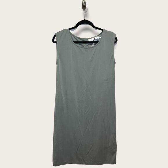 Sigrid Olsen NWT Sleeveless Shift Dress sage green size S - Picture 3 of 10